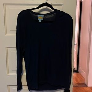 Small blue cashmere and wool blend sweater
